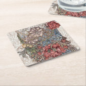 Onderzetter PAPIER : WILLIAM MORRIS : WILD TULIP (Schuin)