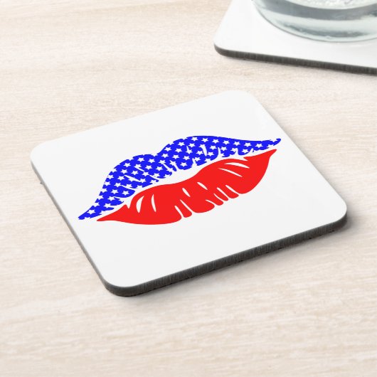 Onderzetter Patriotic Kiss Drink (Linkerzijde)