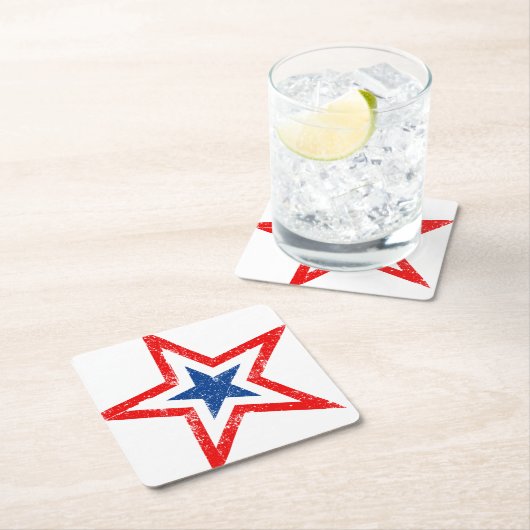 Onderzetter patriottisch Star Paper Drink (Insitu)