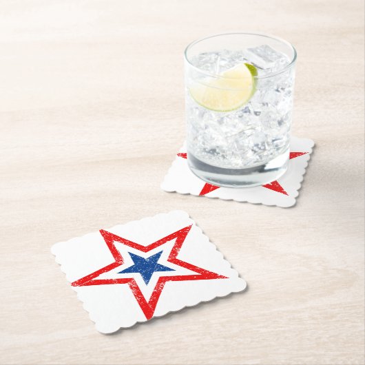 Onderzetter patriottisch Star Paper Drink (Insitu)