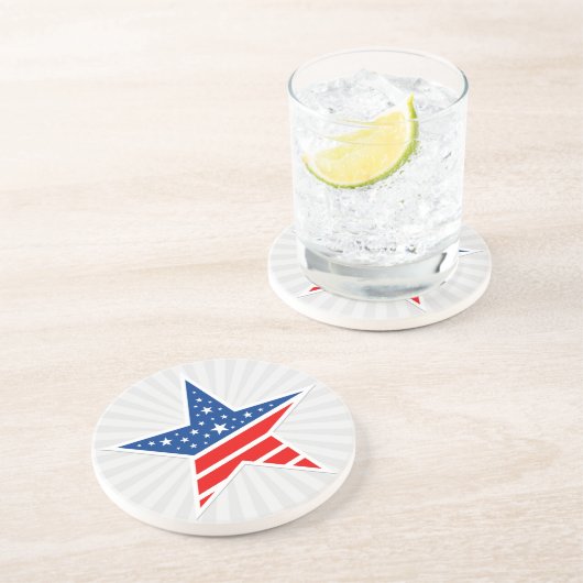 Onderzetter patriottische Star-Drink (Zijkant)