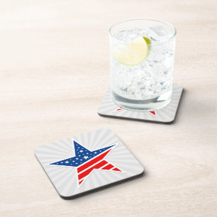 Onderzetter patriottische Star-Drink