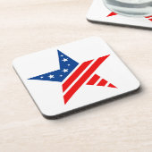 Onderzetter patriottische Star-Drink (Linkerzijde)