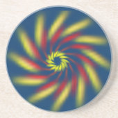 Onderzetter - Pinrad op blauw (Voorkant)