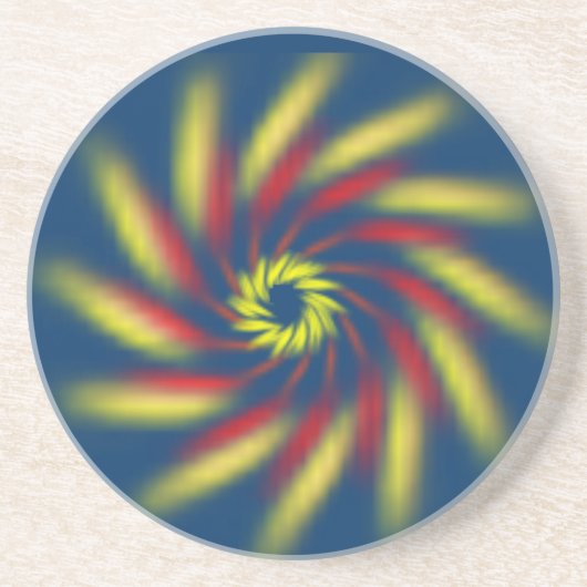 Onderzetter - Pinrad op blauw (Voorkant)