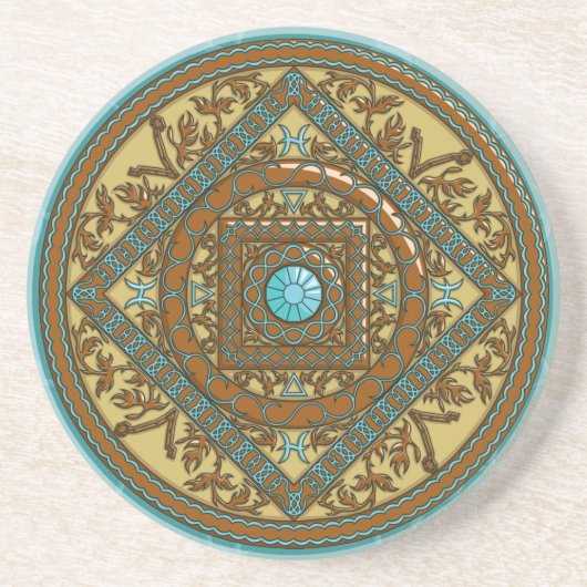 Onderzetter Pisces Mandala (Voorkant)