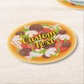 Onderzetter Pizza-ronde papier (Gebogen)