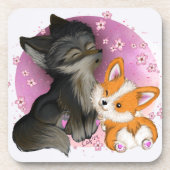 Onderzetter - pluizige knuffels (Voorkant)