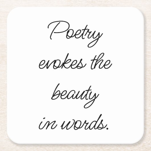 Onderzetter poëzie Evokes Paper (Voorkant)
