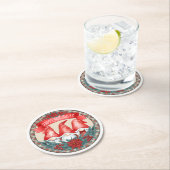 onderzetter Prettige feestdagen Gnomen Round Paper (Insitu)