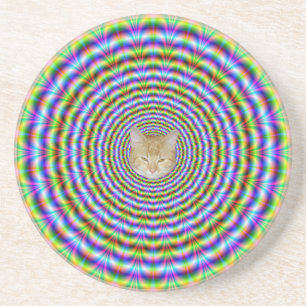 Onderzetter Psychedelic Neon Ripples