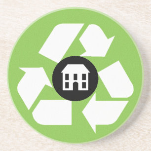 Onderzetter - Recyclen gebouwen