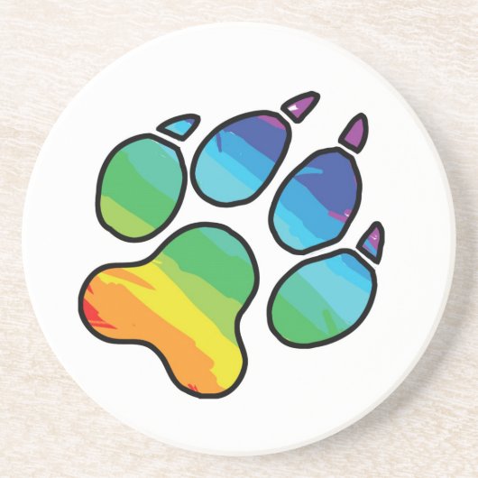 Onderzetter regenboogpaw (Voorkant)