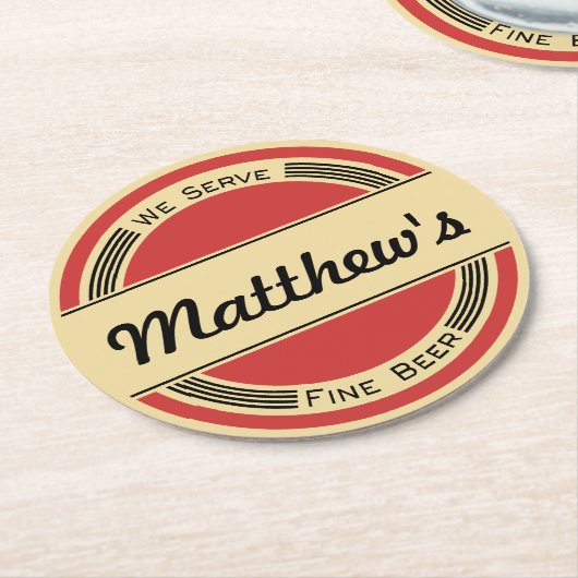 Onderzetter  Retro Beer (Gebogen)