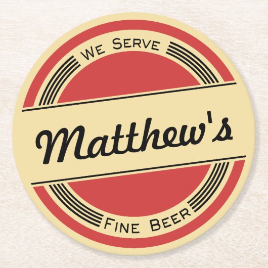 Onderzetter Retro Beer (Voorkant)