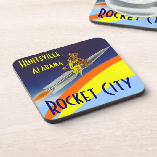 Onderzetter  Rocket City Huntsville Alabama AL (Linkerzijde)