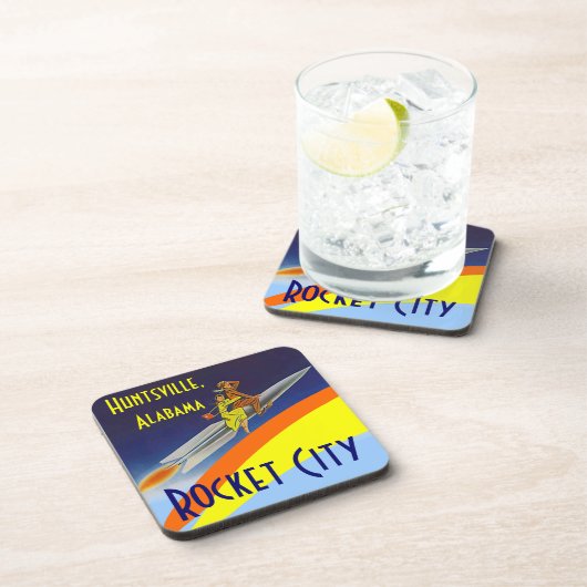 Onderzetter  Rocket City Huntsville Alabama AL (Rechterzijde)