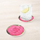 Onderzetter rode rozenrood (Zijkant)