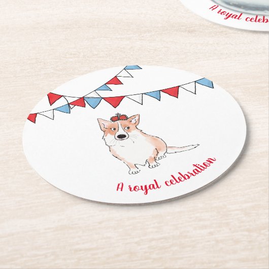 Onderzetter rond Royal Corgi-rond (Gebogen)