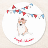 Onderzetter rond Royal Corgi-rond (Voorkant)