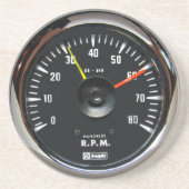 Onderzetter  ronde analoge automatische tachometer (Voorkant)