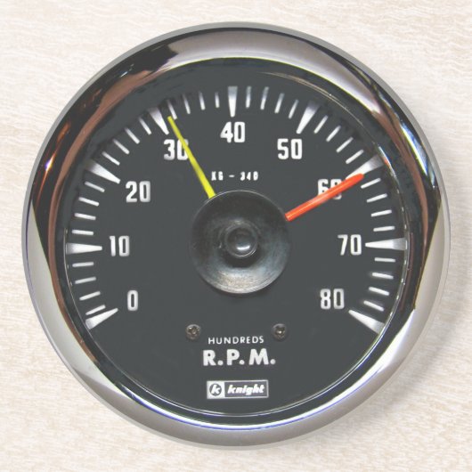 Onderzetter ronde analoge automatische tachometer (Voorkant)