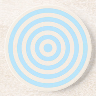 Onderzetter - Ronde karnemelk, room en licht blauw