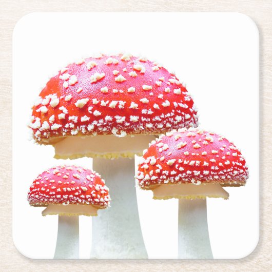 Onderzetter rood champignonpapier (Voorkant)