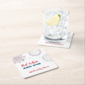 Onderzetter Rood, wit en Baby shower (Insitu)