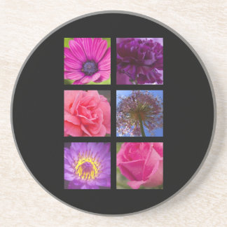 Onderzetter - Roze paarse bloemen