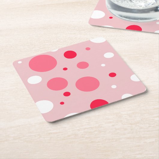 Onderzetter Roze poladots (Schuin)