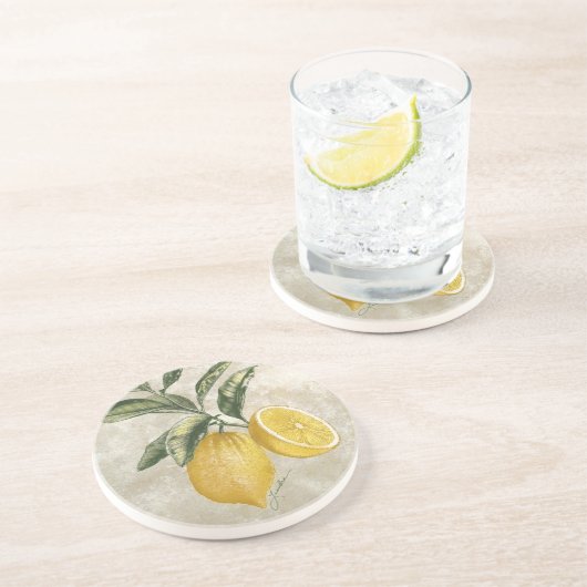 Onderzetter Rustic Etched  Lemons (Zijkant)
