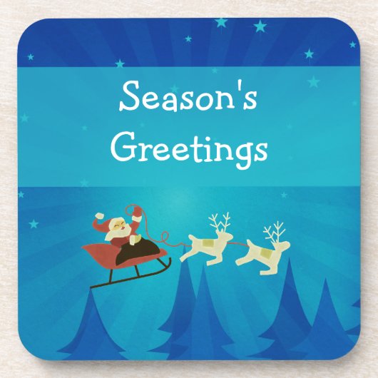 Onderzetter Santa Winter Scene Set (Voorkant)