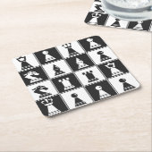 Onderzetter schaakartikelen (Schuin)