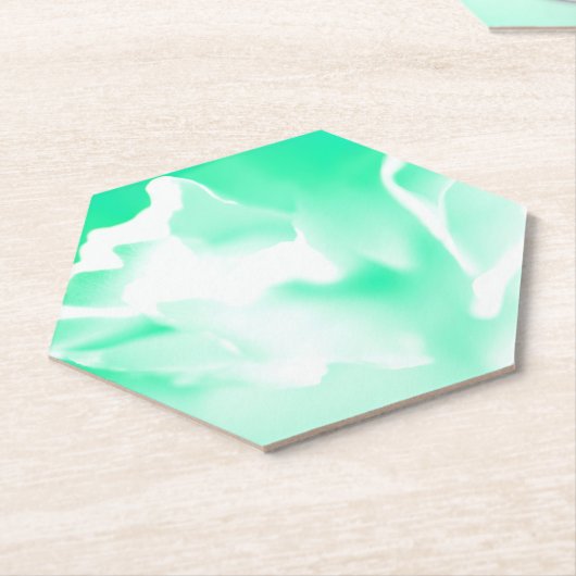 Onderzetter Seafoam Green Floral Paper (Schuin)