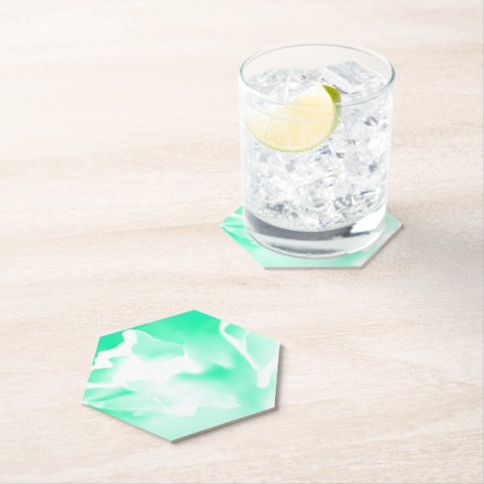 Onderzetter Seafoam Green Floral Paper (Insitu)