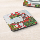 Onderzetter Set 6 Cork Backed Summer Geraniums (Linkerzijde)
