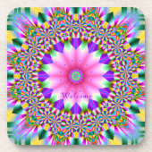 Onderzetter Set - Artistieke ventilator in geometr (Voorkant)