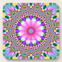 Onderzetter Set - Artistieke ventilator in geometr