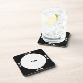 Onderzetter Set - Holly bladeren in zwart-wit (Rechterzijde)