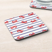 Onderzetter set - Rode krabben (Linkerzijde)