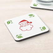 Onderzetter set - Santa and Holly (Linkerzijde)