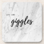 Onderzetter - Sips en Giggles (Voorkant)