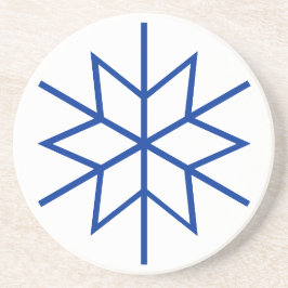 Onderzetter - Snowflakes in blauw
