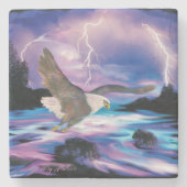 Onderzetter "Soaring Bald Eagle Stone (Voorkant)