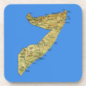 Onderzetter Somalische kaart (Voorkant)