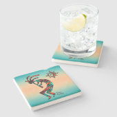 Onderzetter Southwest Kokopelli Stone (Zijkant)