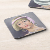 Onderzetter Springtime Flapper Portrait Cork (Linkerzijde)