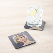 Onderzetter Springtime Flapper Portrait Cork (Rechterzijde)