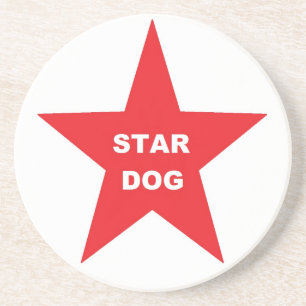 Onderzetter Star Dog op Red Star